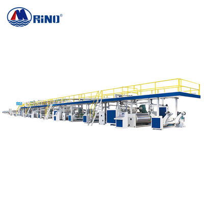 kualitas 3 5 7 Ply Karton Lini Produksi 100m/Min 100kw 5 Ply Automatic Corrugation Plant pabrik